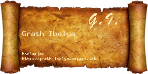 Grath Ibolya névjegykártya