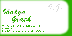 ibolya grath business card